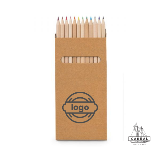 Caixa 12 Lápis de Cor Personalizado