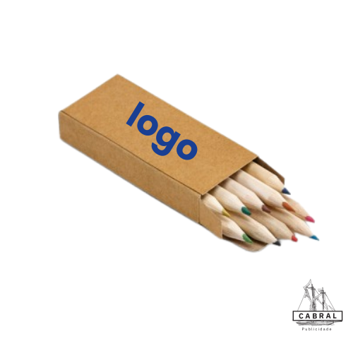 Caixa Lápis de Cor Personalizado Logo - 10un
