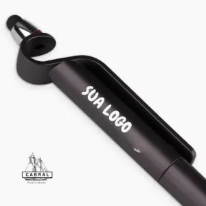 Caneta Plástica Touch com Suporte Personalizada